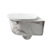 Унитаз подвесной ArtCeram Chic безободковый 38х53 см керамика calacatta CHV001 94;00