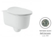 Унітаз підвісний ArtCeram Chic безободковий 38х53 см кераміка terrazo scuro CHV001 88;00