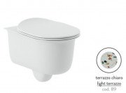 Унитаз подвесной ArtCeram Chic безободковый 38х53 см керамика terrazo chiaro CHV001 89;00