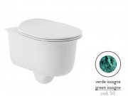 Унітаз підвісний ArtCeram Chic безободковий 38х53 см кераміка verde issogne CHV001 50;00