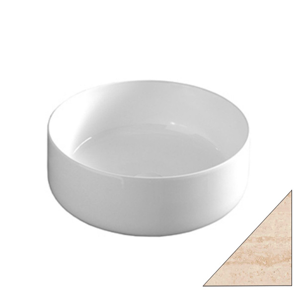 Раковина для ванної ArtCeram Cognac Ø42 см кераміка травертин COL001 45;00