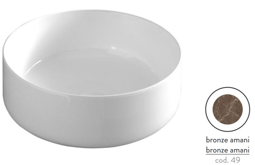 Раковина для ванной ArtCeram Cognac Ø42 см керамика bronze amani COL001 49;00