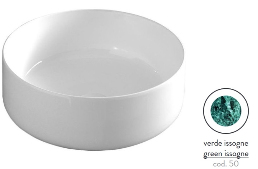 Раковина для ванной ArtCeram Cognac Ø42 см керамика verde issogne COL001 50;00