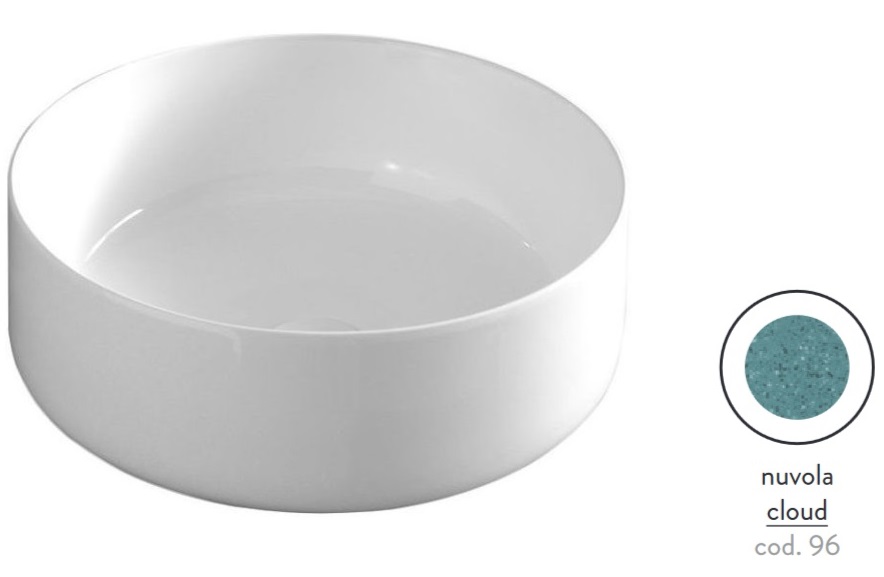 Раковина для ванной ArtCeram Cognac Ø42 см керамика nuvola COL001 96;00