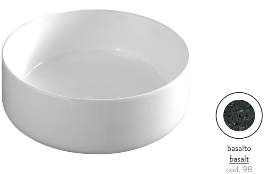 Раковина для ванної ArtCeram Cognac Ø42 см кераміка базальт COL001 98;00