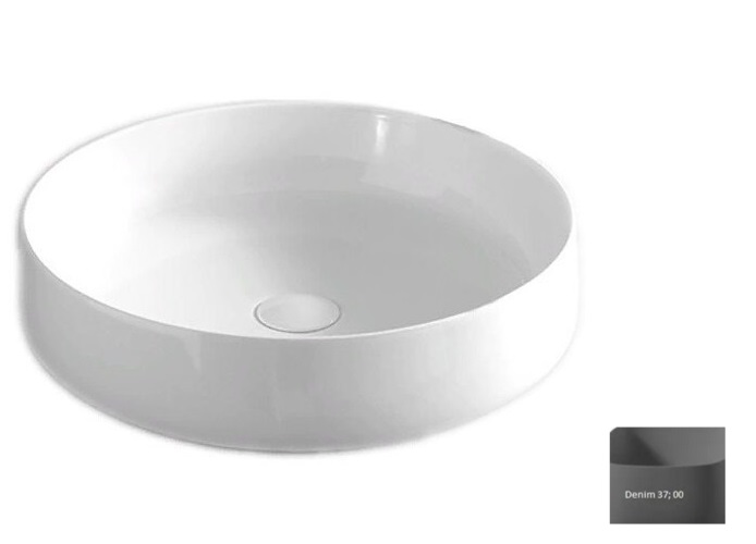 Раковина для ванной ArtCeram Cognac Ø48 см керамика серо-синий COL002 37;00