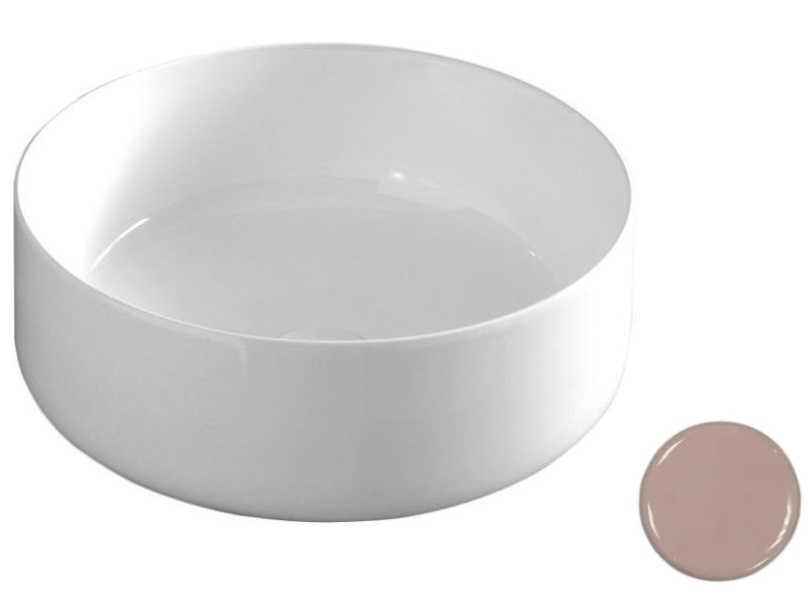 Раковина для ванной ArtCeram Cognac Ø42 см керамика розовый COL001 33;00