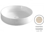 Раковина для ванной ArtCeram Cognac Ø48 см керамика травертин COL002 45;00