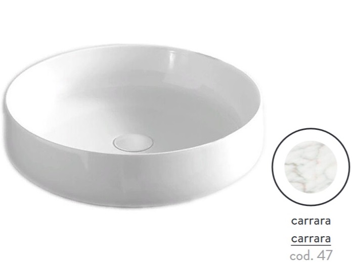 Раковина для ванной ArtCeram Cognac Ø48 см керамика каррара COL002 47;00