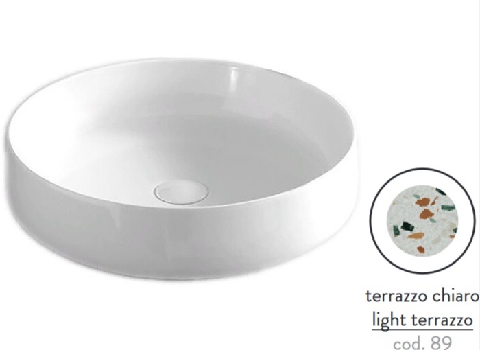 Раковина для ванної ArtCeram Cognac Ø48 см кераміка terrazzo chiaro COL002 89;00