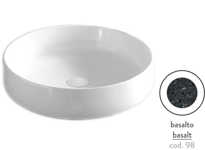 Раковина для ванной ArtCeram Cognac Ø48 см керамика базальт COL002 98;00