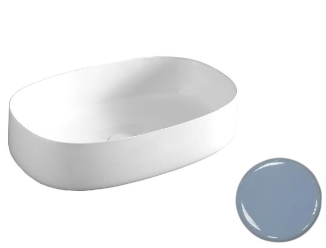 Раковина для ванной ArtCeram Cognac 55х35 см керамика голубой COL003 32;00