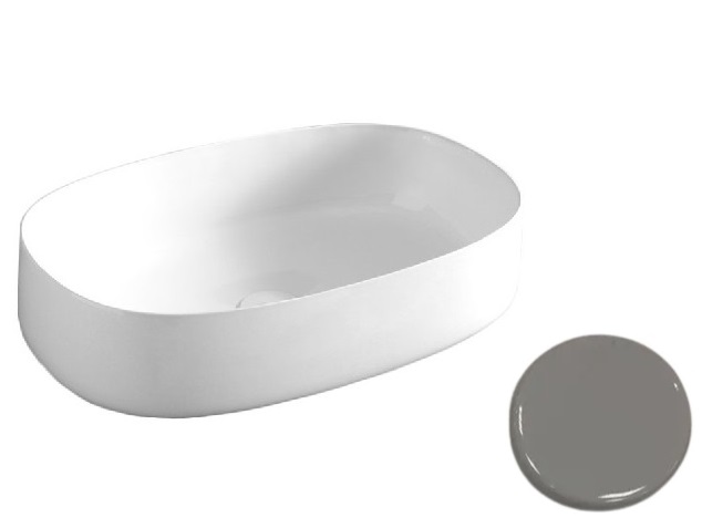 Раковина для ванної ArtCeram Cognac 55х35 см кераміка сірий COL003 34;00