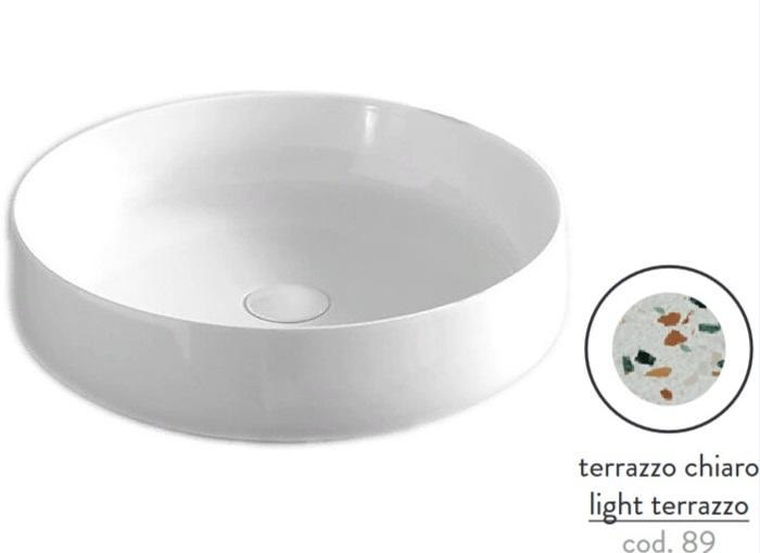 Раковина для ванной ArtCeram Cognac Ø48 см керамика terrazzo chiaro COL002 89;00