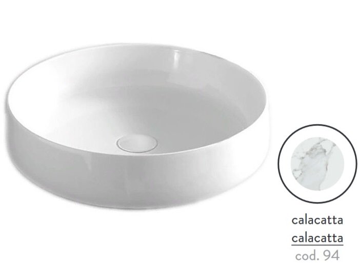 Раковина для ванной ArtCeram Cognac Ø48 см керамика calacatta COL002 94;00