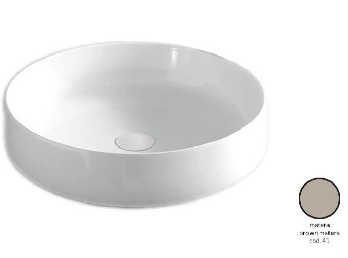 Раковина для ванної ArtCeram Cognac Ø48 см кераміка бежевий COL002 41;00