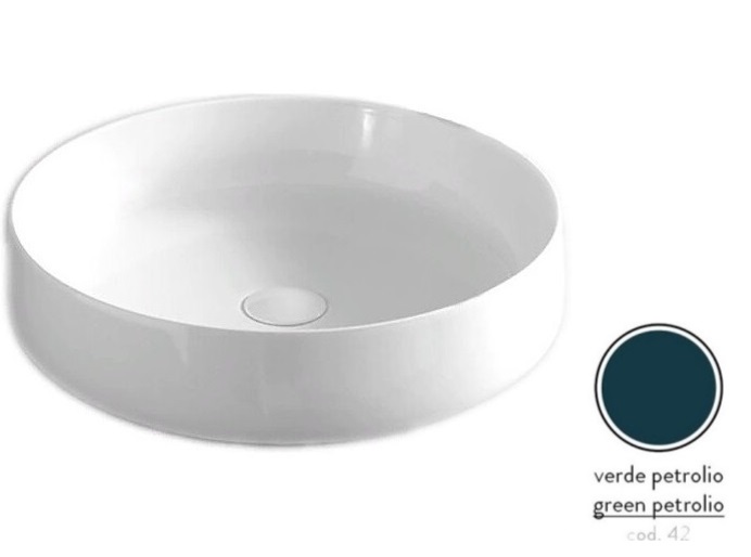 Раковина для ванной ArtCeram Cognac Ø48 см керамика сине-зеленый COL002 42;00