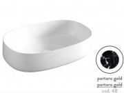 Раковина для ванної ArtCeram Cognac 55х35 см кераміка portoro gold COL003 48;00