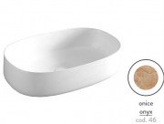 Раковина для ванной ArtCeram Cognac 55х35 см керамика оникс COL003 46;00