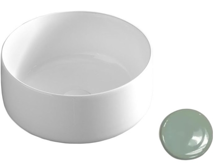 Раковина для ванной ArtCeram Cognac Ø35 см керамика светло-зеленый COL004 35;00