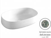 Раковина для ванної ArtCeram Cognac 55х35 см кераміка terrazzo scuro COL003 88;00