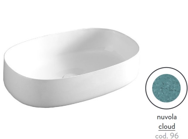 Раковина для ванної ArtCeram Cognac 55х35 см кераміка nuvola COL003 96;00