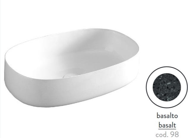 Раковина для ванной ArtCeram Cognac 55х35 см керамика базальт COL003 98;00