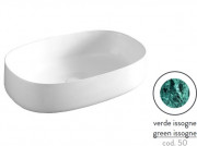 Раковина для ванної ArtCeram Cognac 55х35 см кераміка verde issogne COL003 50;00