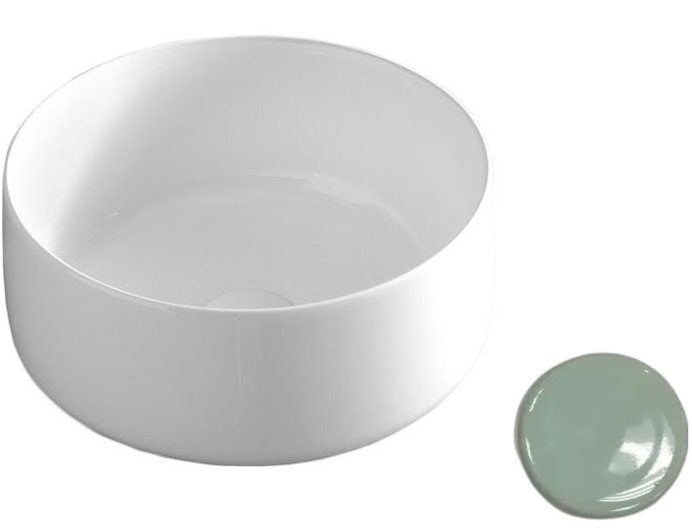 Раковина для ванної кімнати ArtCeram Cognac Ø35 см кераміка світло-зелений COL004 35;00