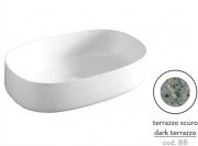 Раковина для ванної ArtCeram Cognac 55х35 см кераміка terrazzo scuro COL003 88;00