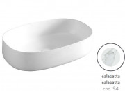 Раковина для ванной ArtCeram Cognac 55х35 см керамика calacatta COL003 94;00
