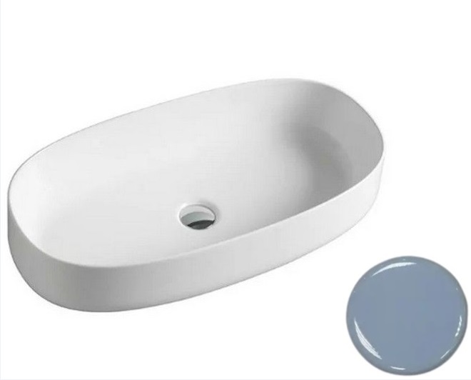 Раковина для ванной ArtCeram Cognac 68х35 см керамика голубой COL005 32;00