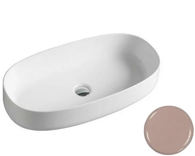 Раковина для ванной ArtCeram Cognac 68х35 см керамика розовый COL005 33;00