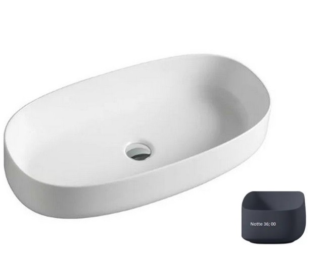 Раковина для ванної ArtCeram Cognac 68х35 см кераміка темно-синій COL005 36;00