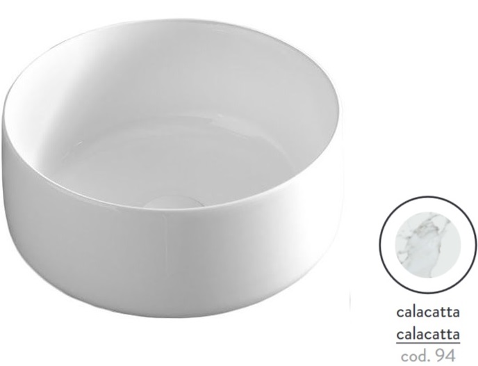 Раковина для ванной ArtCeram Cognac Ø35 см керамика calacatta COL004 94;00