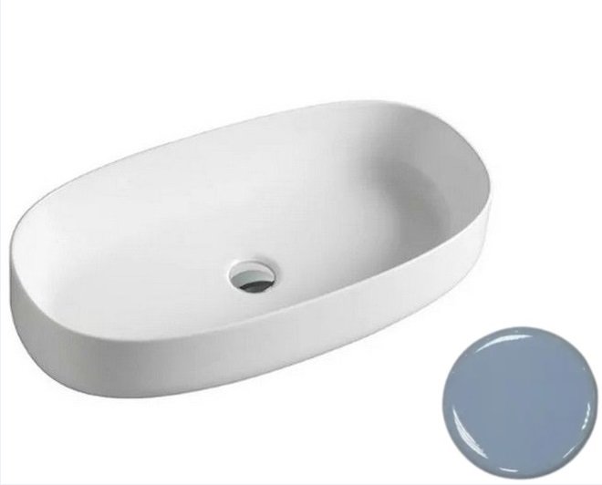 Раковина для ванної ArtCeram Cognac 68х35 см кераміка блакитний COL005 32;00