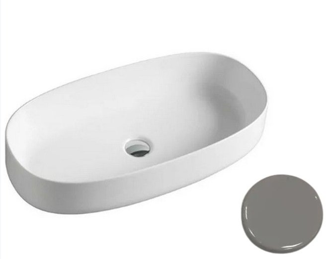 Раковина для ванної ArtCeram Cognac 68х35 см кераміка сірий COL005 34;00