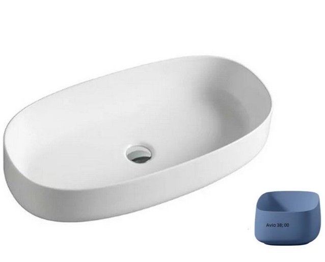 Раковина для ванної ArtCeram Cognac 68х35 см кераміка синій COL005 38;00