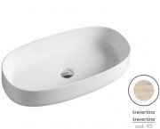 Раковина для ванної ArtCeram Cognac 68х35 см кераміка травертин COL005 45;00