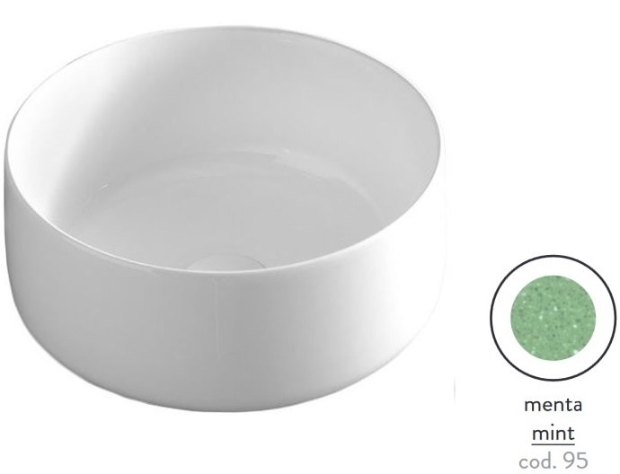 Раковина для ванной ArtCeram Cognac Ø35 см керамика menta COL004 95;00