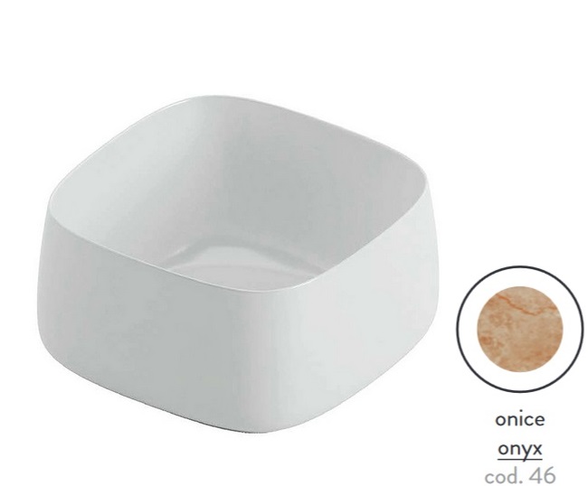 Раковина для ванной ArtCeram Cognac 43х43 см керамика оникс COL006 46;00