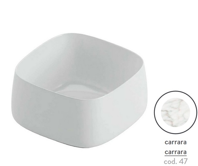 Раковина для ванной ArtCeram Cognac 43х43 см керамика каррара COL006 47;00