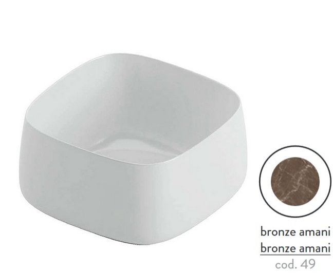 Раковина для ванной ArtCeram Cognac 43х43 см керамика bronze amani COL006 49;00