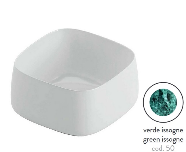 Раковина для ванної кімнати ArtCeram Cognac 43х43 см кераміка verde issogne COL006 50;00