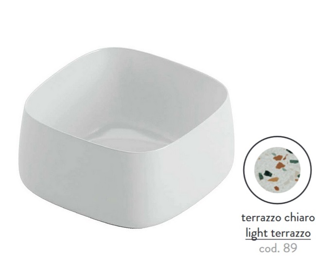 Раковина для ванної ArtCeram Cognac 43х43 см кераміка terrazzo chiaro COL006 89;00