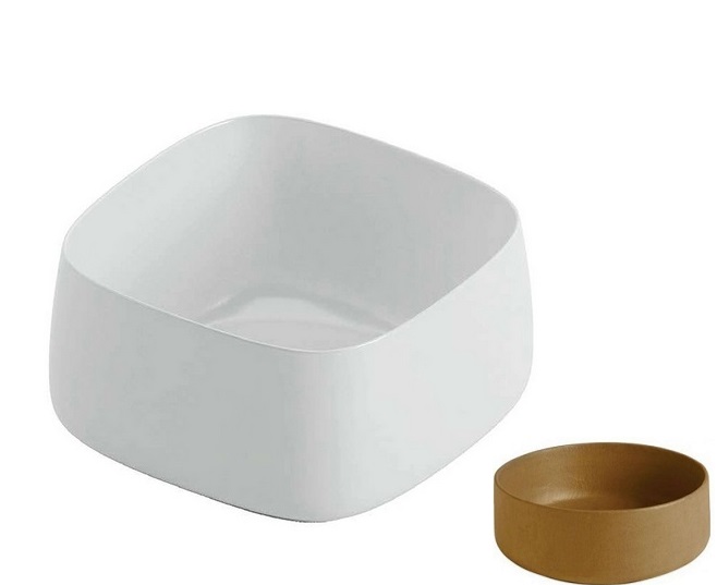 Раковина для ванной ArtCeram Cognac 43х43 см керамика коричневый (ombra cipro naturale) COL006 18;00