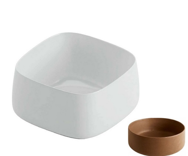 Раковина для ванной ArtCeram Cognac 43х43 см керамика коричневый (ombra bruciata) COL006 19;00