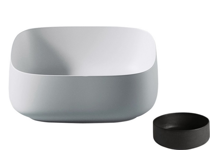 Раковина для ванної кімнати ArtCeram Cognac 46х41 см кераміка чорний (nero germania) COL007 21;00