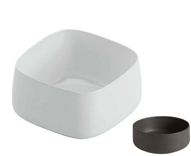 Раковина для ванной ArtCeram Cognac 43х43 см керамика чёрный (nero roma) COL006 20;00