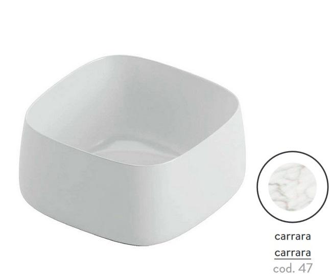 Раковина для ванной ArtCeram Cognac 43х43 см керамика каррара COL006 47;00